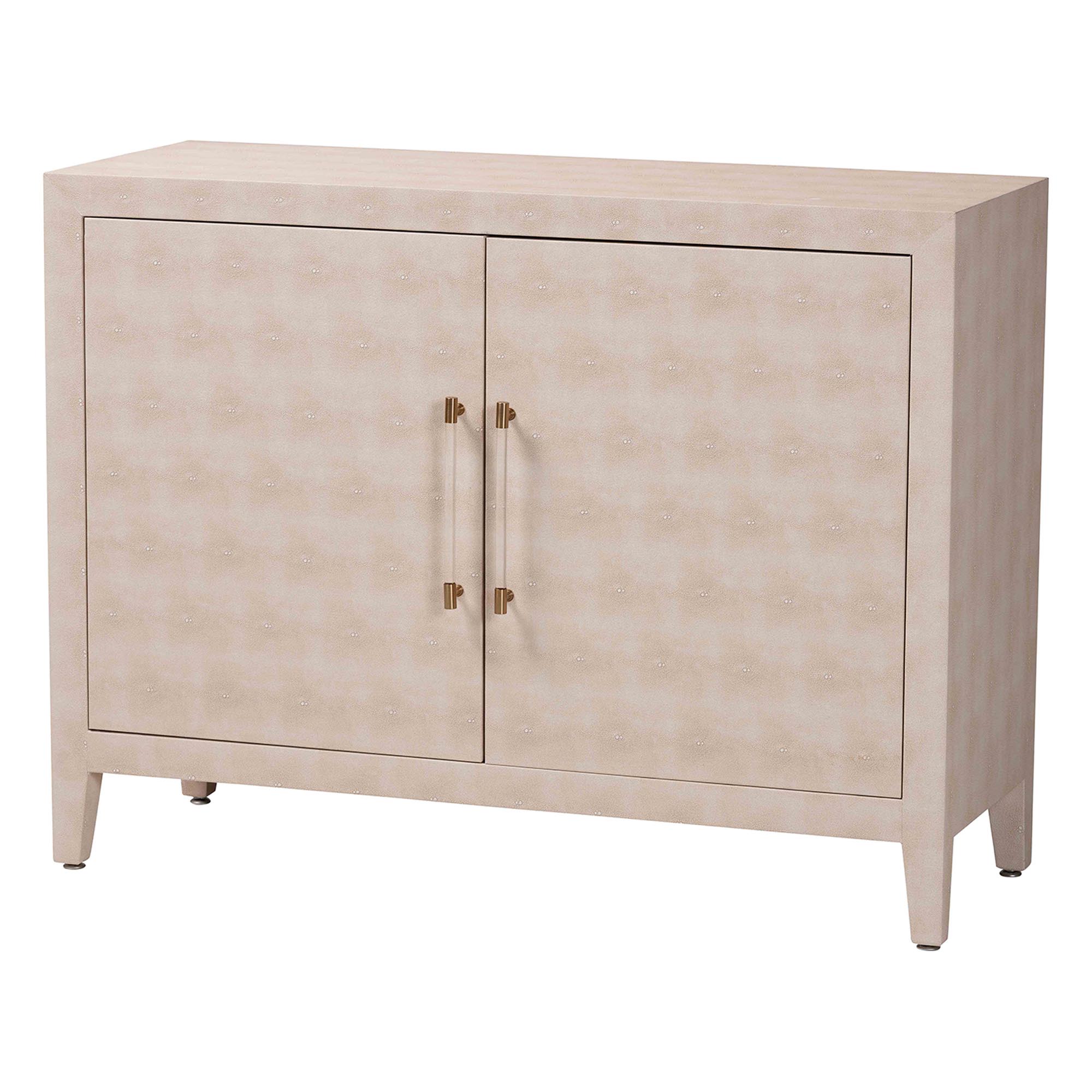 Baxton Studio Nira Faux Shagreen Storage Cabinet - Contemporary 2-Door Accent Sideboard with Sleek Metal Handles, for Entryway or Living Room Affordable modern furniture in Chicago, classic living room furniture, modern storage cabinet, cheap storage cabinet